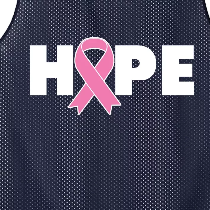 Hope Breast Cancer Awareness Ribbon Mesh Reversible Basketball Jersey Tank