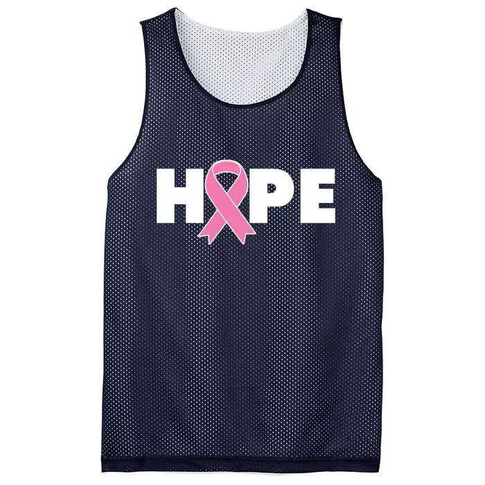 Hope Breast Cancer Awareness Ribbon Mesh Reversible Basketball Jersey Tank