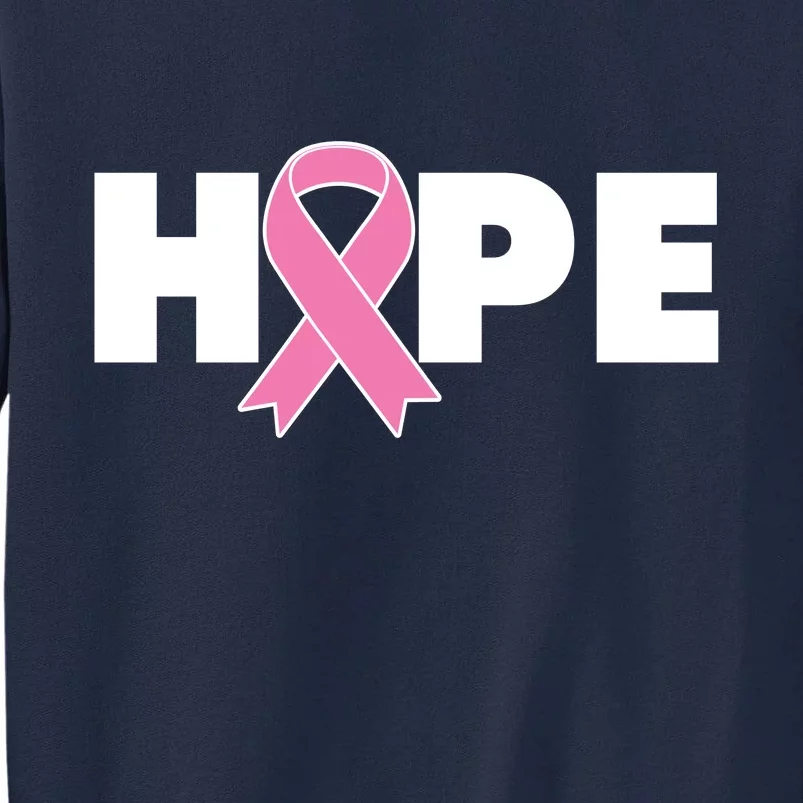 Hope Breast Cancer Awareness Ribbon Tall Sweatshirt