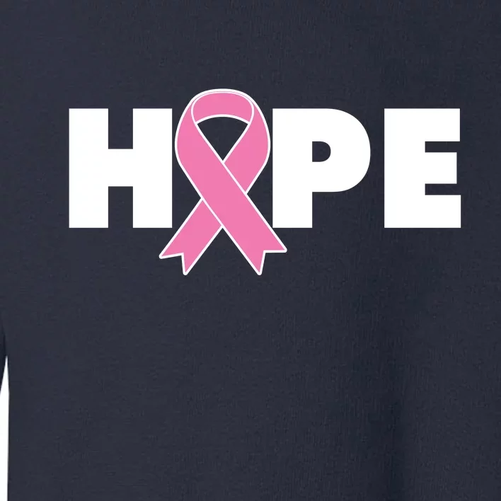 Hope Breast Cancer Awareness Ribbon Toddler Sweatshirt