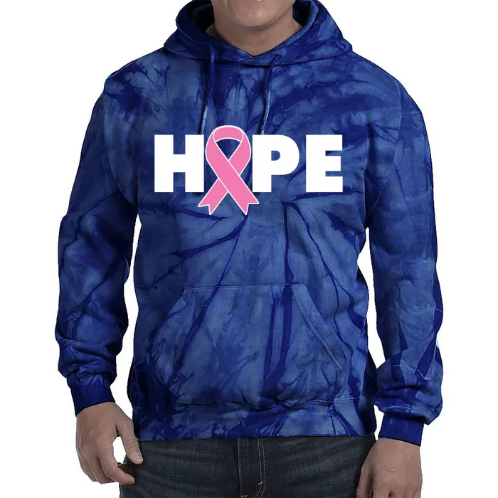 Hope Breast Cancer Awareness Ribbon Tie Dye Hoodie