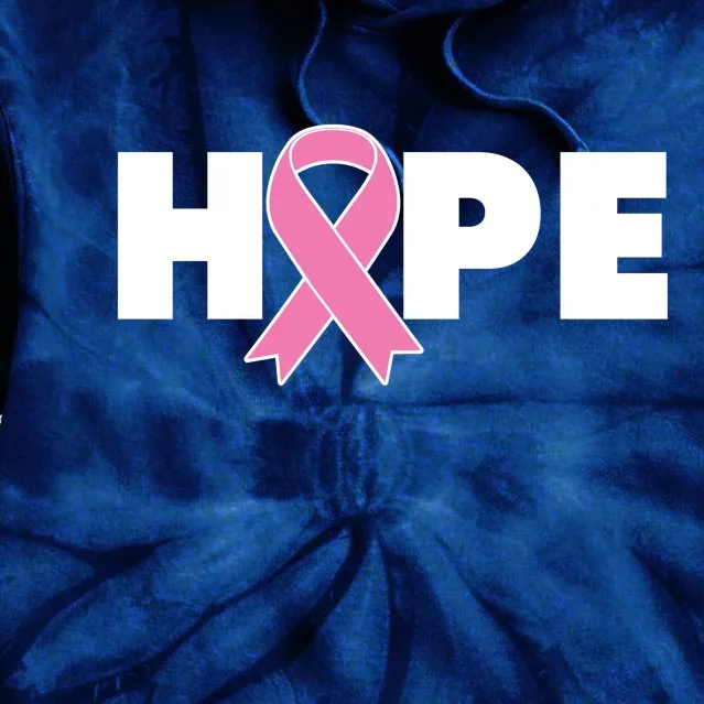 Hope Breast Cancer Awareness Ribbon Tie Dye Hoodie