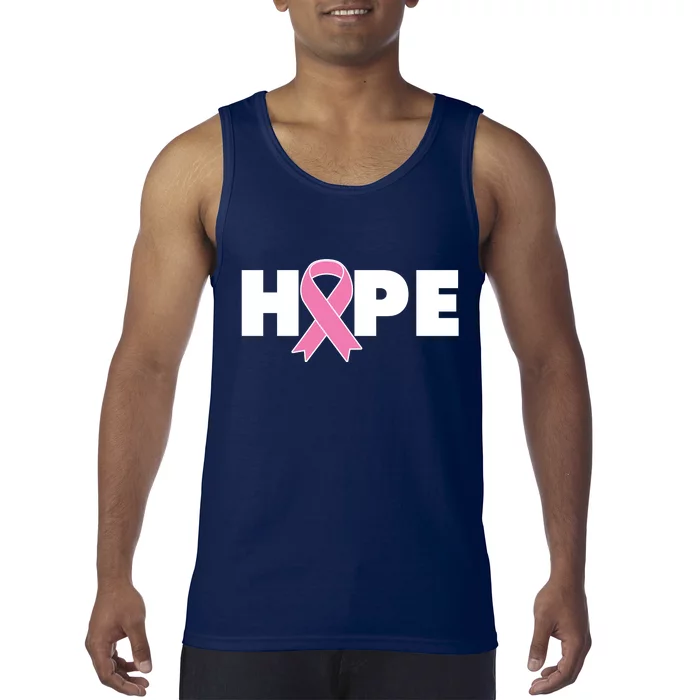 Hope Breast Cancer Awareness Ribbon Tank Top