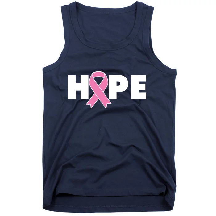 Hope Breast Cancer Awareness Ribbon Tank Top