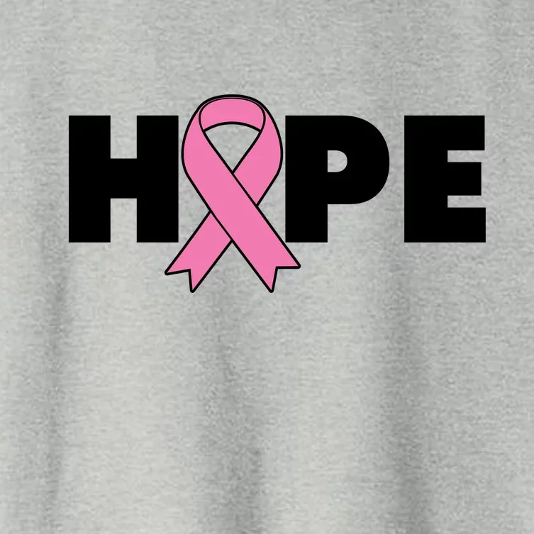 Hope Breast Cancer Awareness Ribbon Women's Crop Top Tee