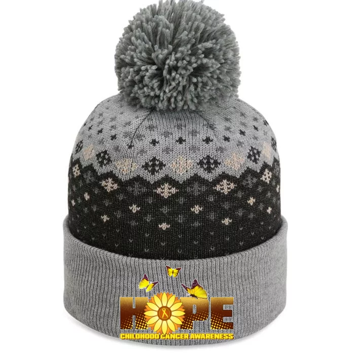 Hope Childhood Cancer Awareness The Baniff Cuffed Pom Beanie