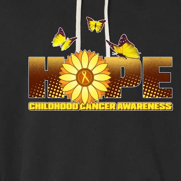 Hope Childhood Cancer Awareness Garment-Dyed Fleece Hoodie