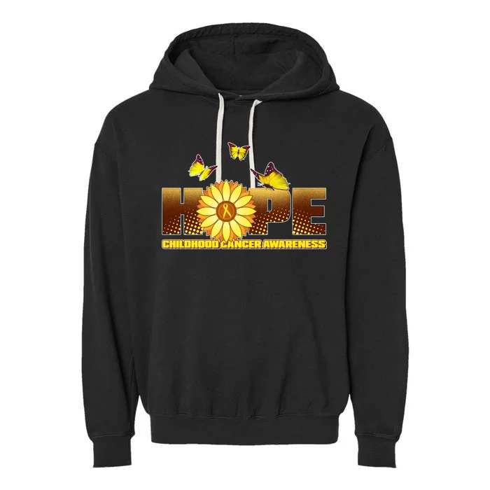 Hope Childhood Cancer Awareness Garment-Dyed Fleece Hoodie