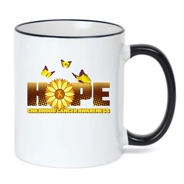 Hope Childhood Cancer Awareness Black Color Changing Mug