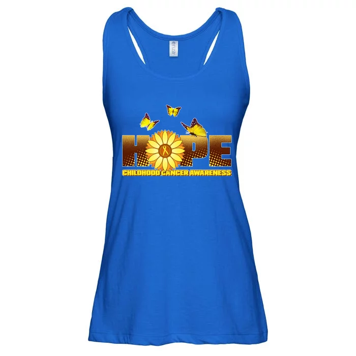 Hope Childhood Cancer Awareness Ladies Essential Flowy Tank