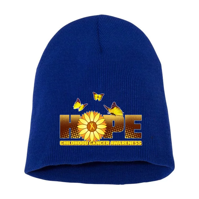 Hope Childhood Cancer Awareness Short Acrylic Beanie