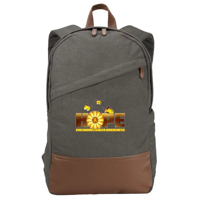 Hope Childhood Cancer Awareness Cotton Canvas Backpack