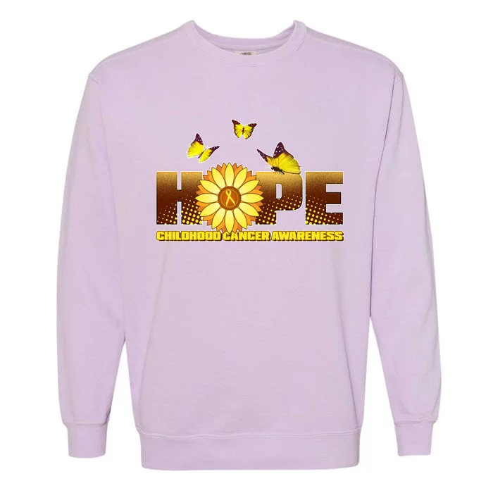 Hope Childhood Cancer Awareness Garment-Dyed Sweatshirt