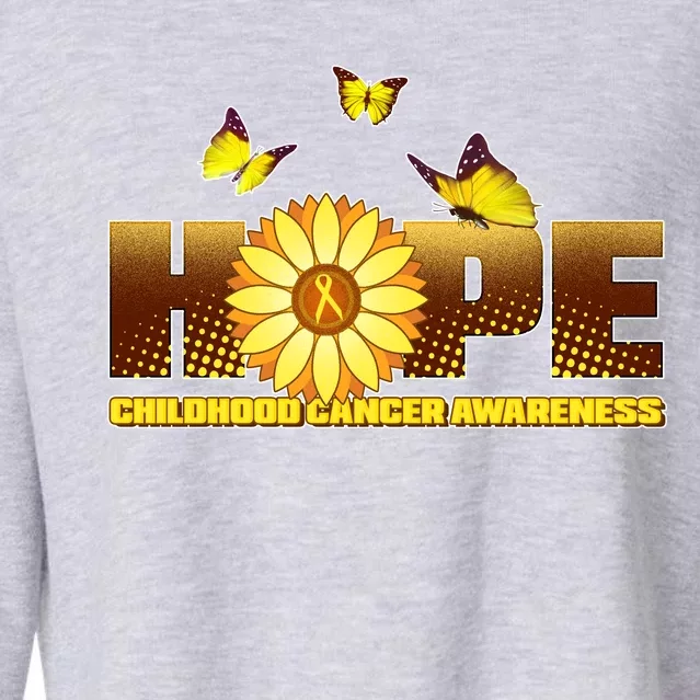 Hope Childhood Cancer Awareness Cropped Pullover Crew