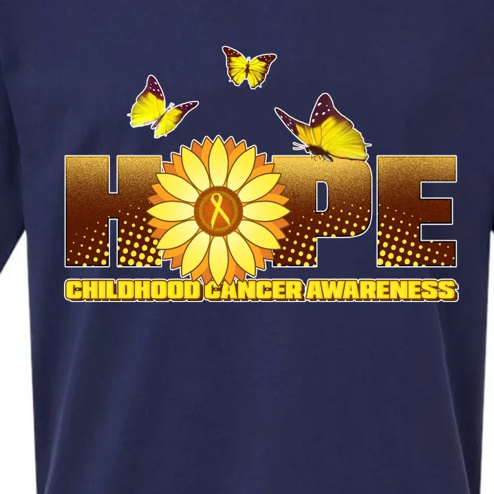 Hope Childhood Cancer Awareness Sueded Cloud Jersey T-Shirt