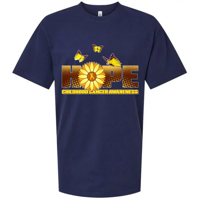 Hope Childhood Cancer Awareness Sueded Cloud Jersey T-Shirt