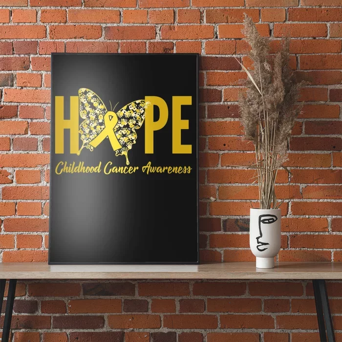 Hope Childhood Cancer Awareness Butterfly Poster