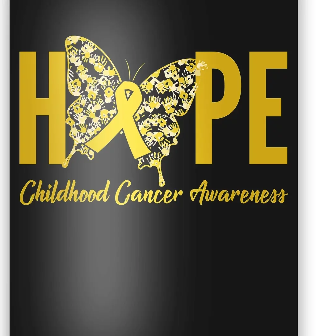 Hope Childhood Cancer Awareness Butterfly Poster