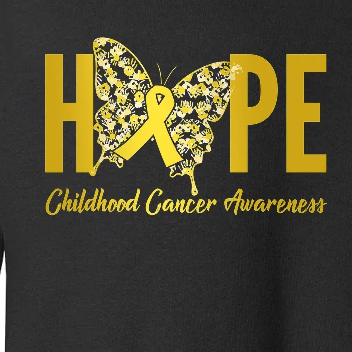 Hope Childhood Cancer Awareness Butterfly Toddler Sweatshirt