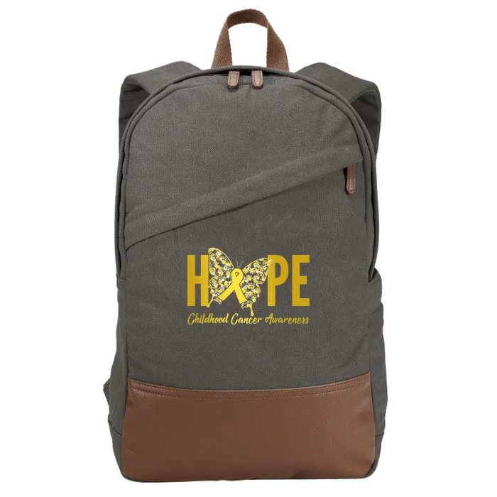 Hope Childhood Cancer Awareness Butterfly Cotton Canvas Backpack