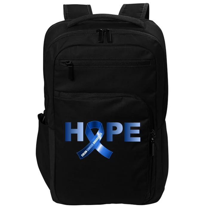 Hope Colon Cancer Awareness Fight Logo Impact Tech Backpack