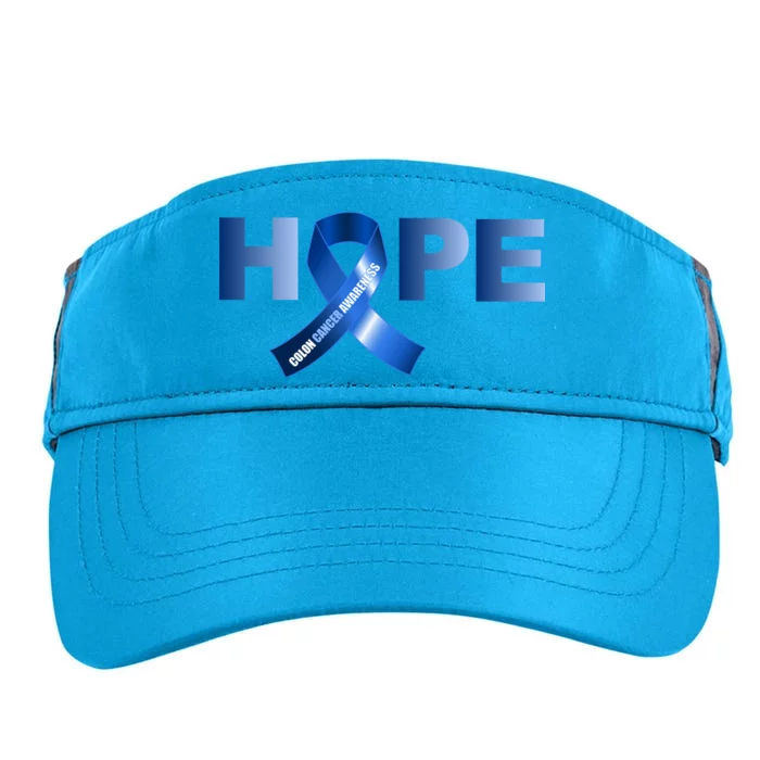 Hope Colon Cancer Awareness Fight Logo Adult Drive Performance Visor