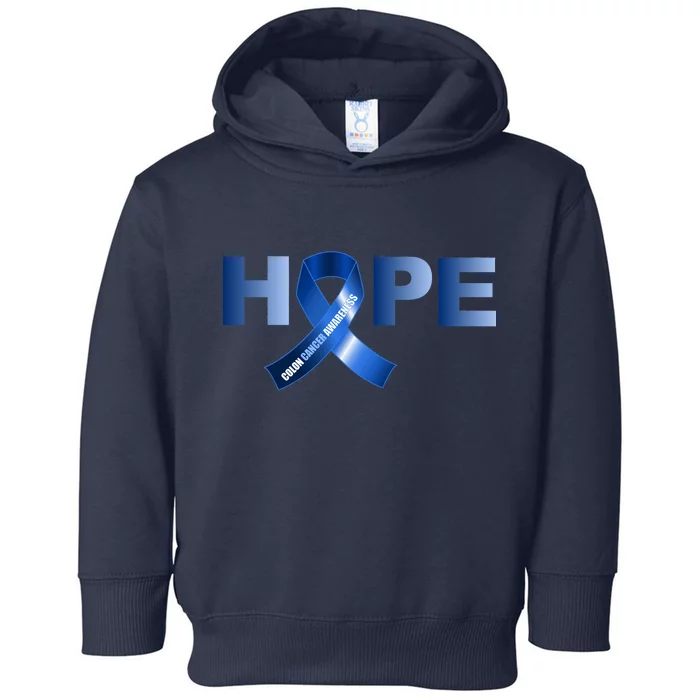 Hope Colon Cancer Awareness Fight Logo Toddler Hoodie