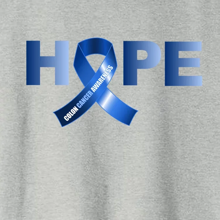 Hope Colon Cancer Awareness Fight Logo Women's Crop Top Tee