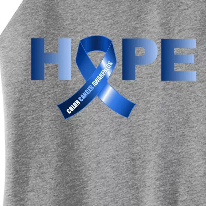 Hope Colon Cancer Awareness Fight Logo Women’s Perfect Tri Rocker Tank