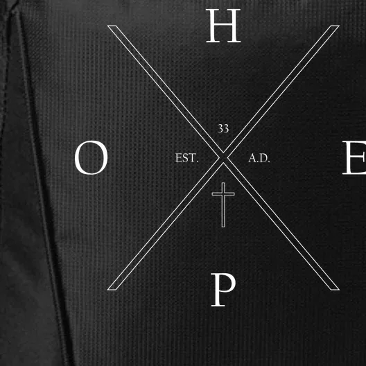 Hope Est. 33 AD Christian City Backpack