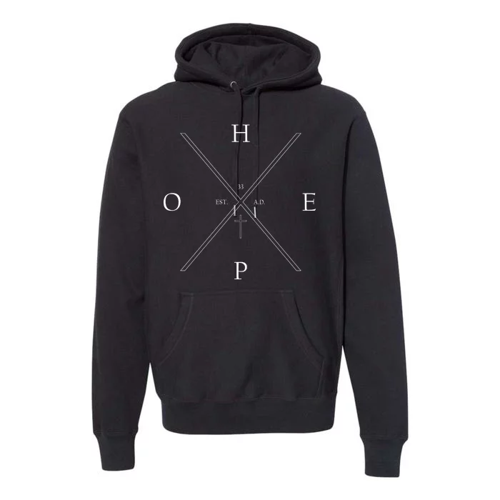 Hope Est. 33 AD Christian Premium Hoodie