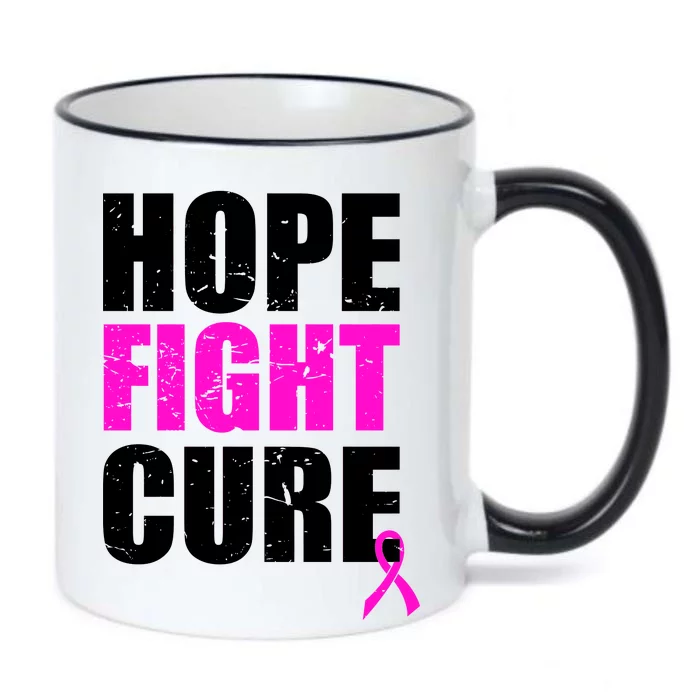 Hope Fight Cure Breast Cancer Black Color Changing Mug