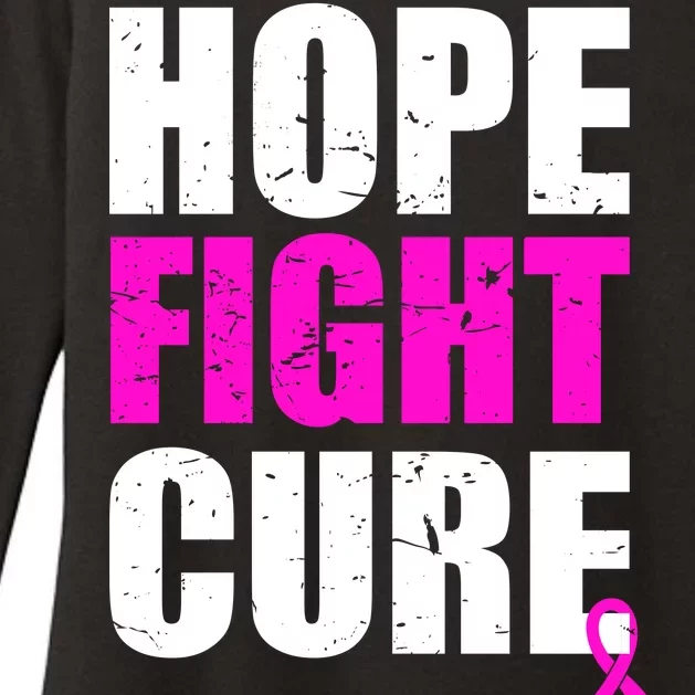 Hope Fight Cure Breast Cancer Womens CVC Long Sleeve Shirt