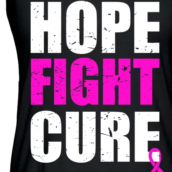 Hope Fight Cure Breast Cancer Ladies Essential Flowy Tank