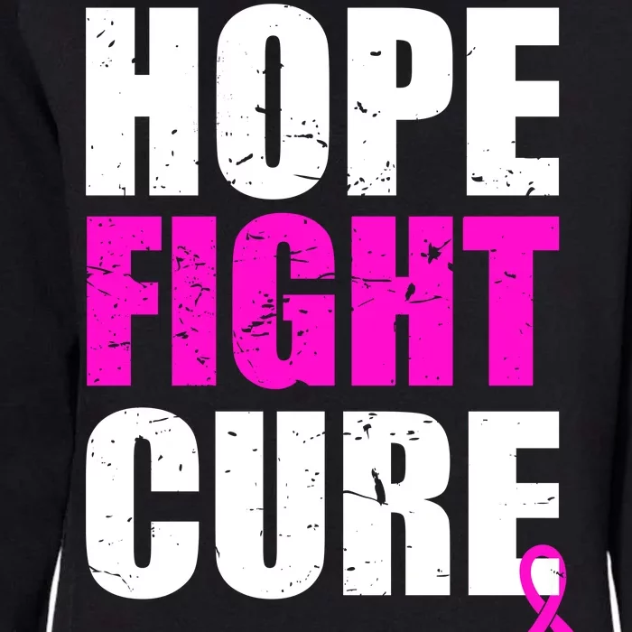 Hope Fight Cure Breast Cancer Womens California Wash Sweatshirt