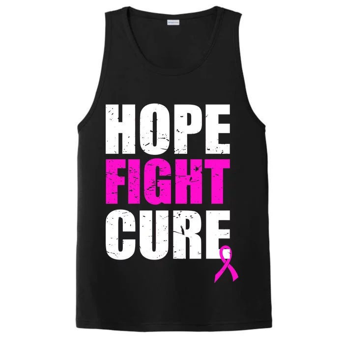 Hope Fight Cure Breast Cancer Performance Tank