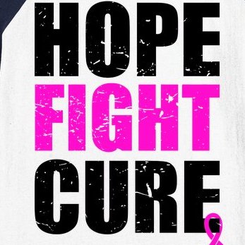 Hope Fight Cure Breast Cancer Baseball Sleeve Shirt
