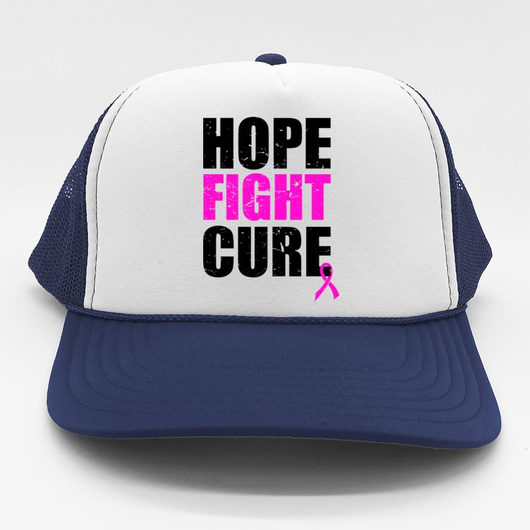 Hope Fight Cure Breast Cancer Trucker Hat