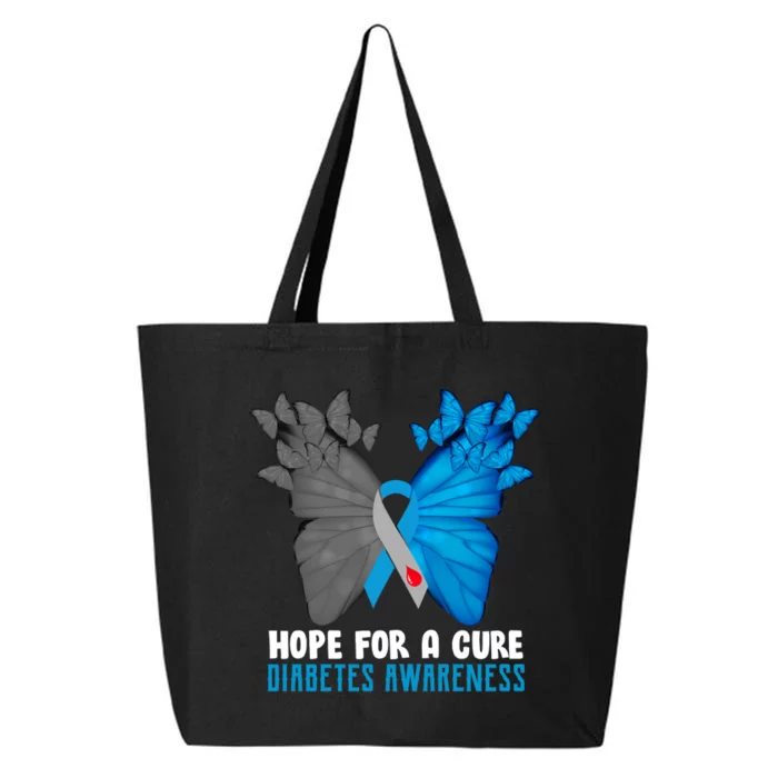 Hope For A Cure Diabetes Awareness Butterfly 25L Jumbo Tote