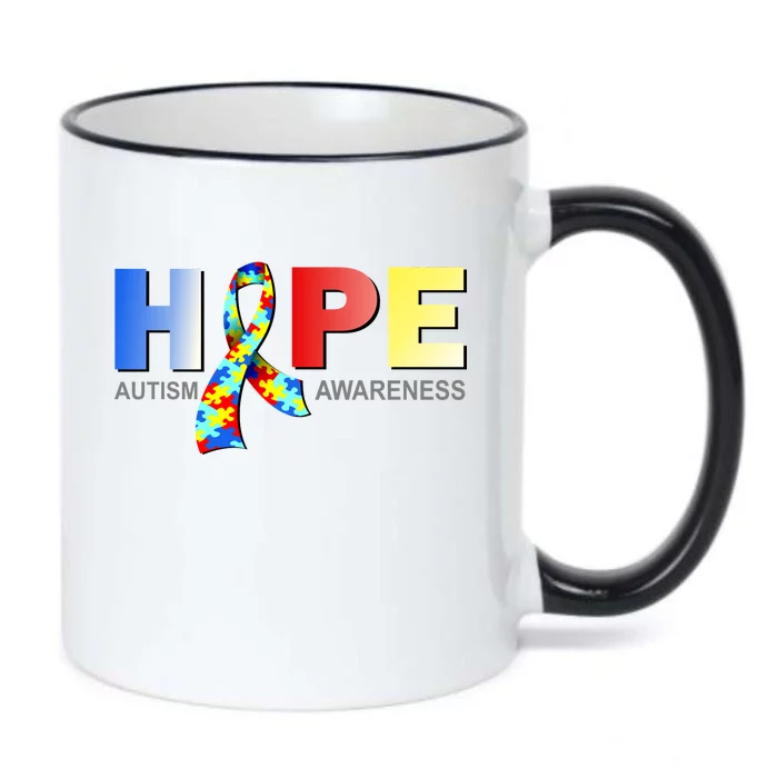 Hope For Autism Awareness Tribute Black Color Changing Mug