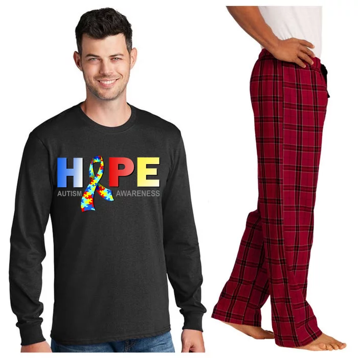 Hope For Autism Awareness Tribute Long Sleeve Pajama Set