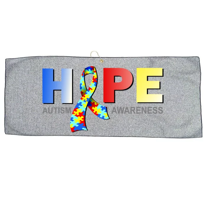 Hope For Autism Awareness Tribute Large Microfiber Waffle Golf Towel