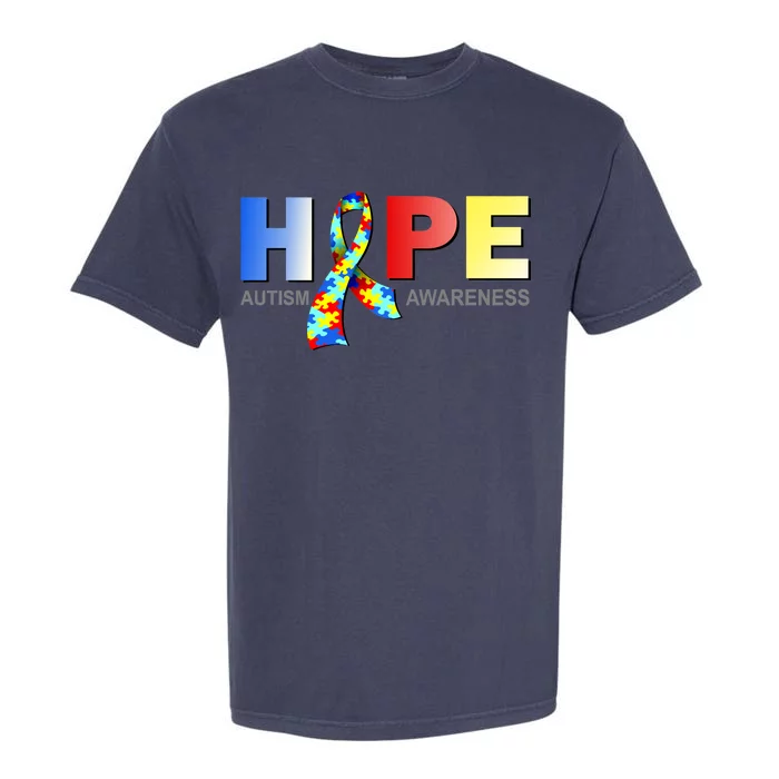 Hope For Autism Awareness Tribute Garment-Dyed Heavyweight T-Shirt