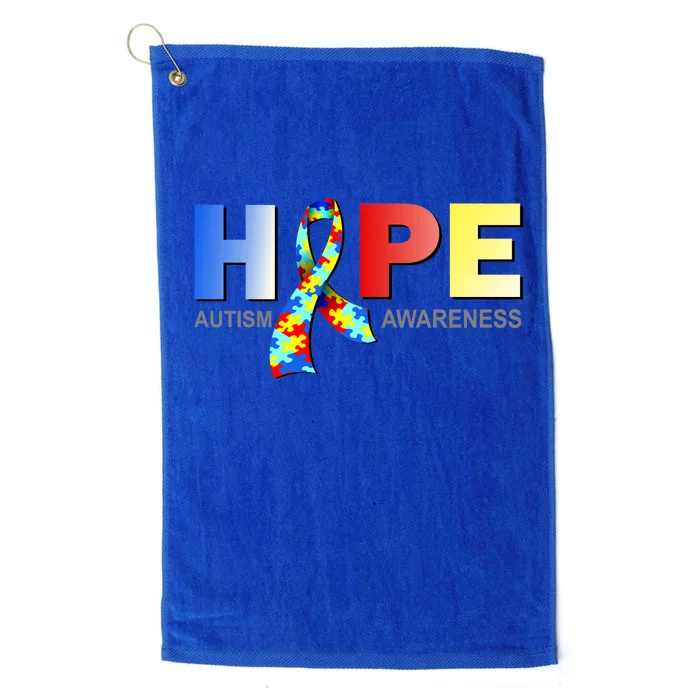 Hope For Autism Awareness Tribute Platinum Collection Golf Towel