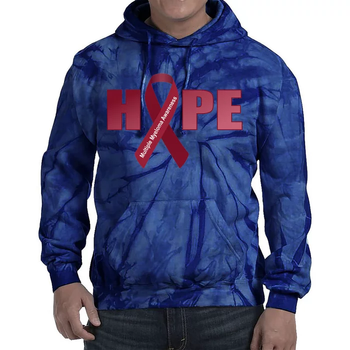 Hope For Multiple Myeloma Awareness Tribute Tie Dye Hoodie