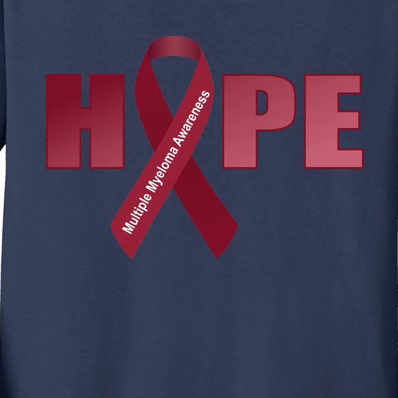 Hope For Multiple Myeloma Awareness Tribute Kids Long Sleeve Shirt