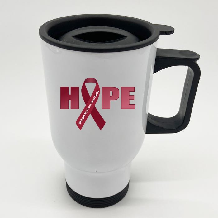 Hope For Multiple Myeloma Awareness Tribute Front & Back Stainless Steel Travel Mug