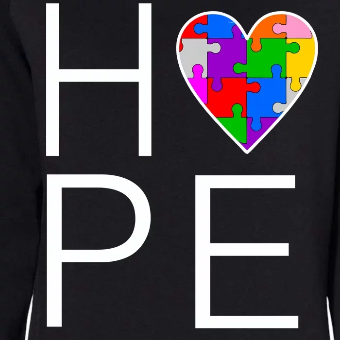 Hope Love Autism Womens California Wash Sweatshirt