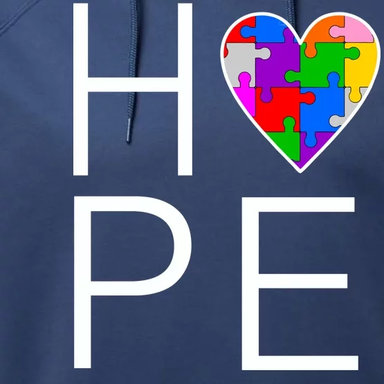 Hope Love Autism Performance Fleece Hoodie