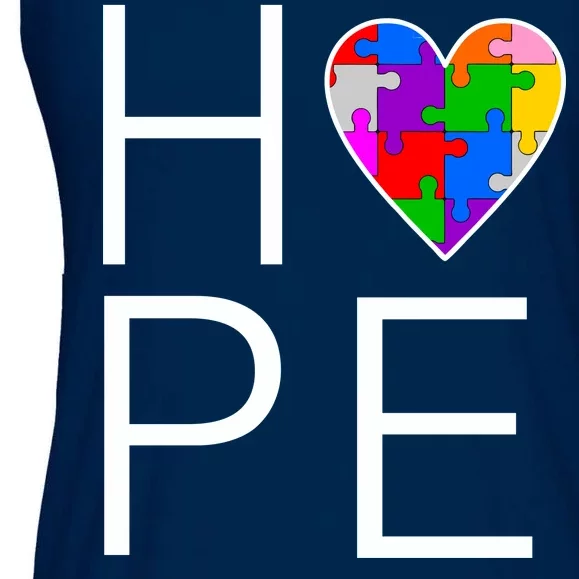 Hope Love Autism Ladies Essential Flowy Tank